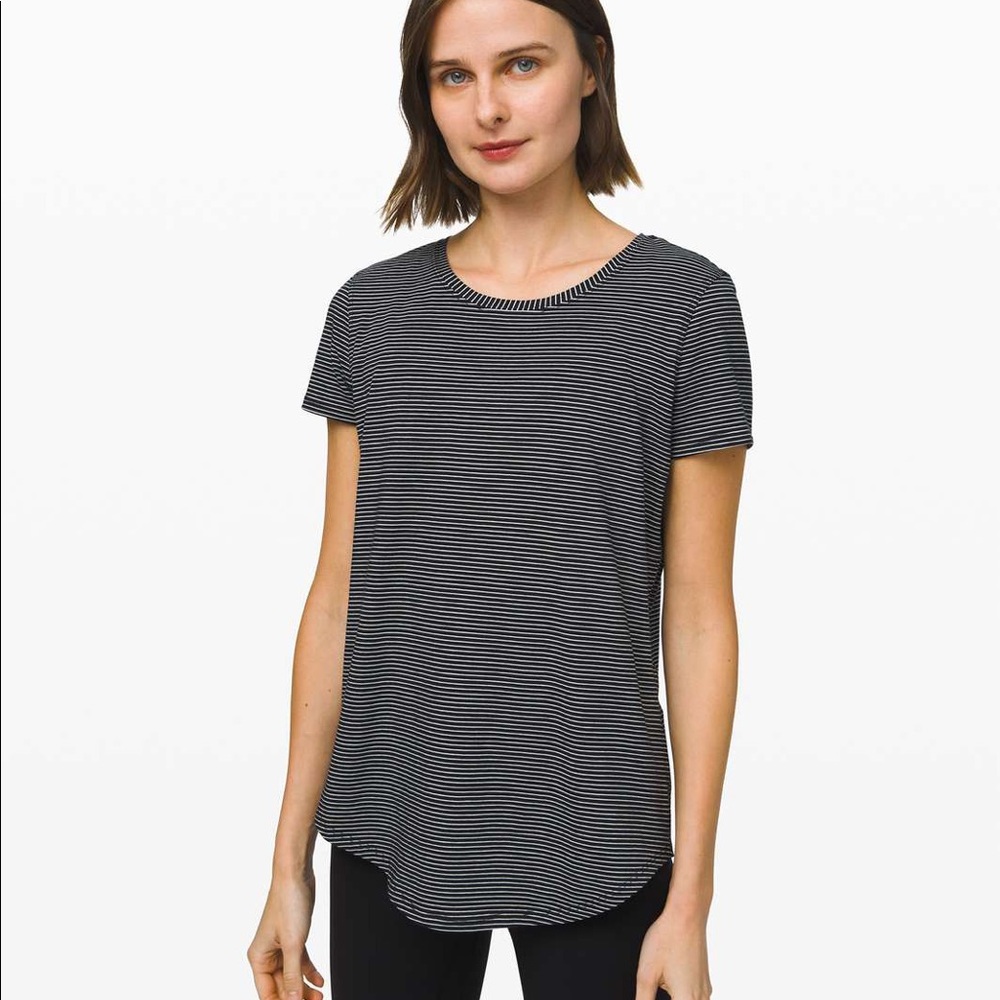 Lululemon Love Crew III Hype Stripe Black White